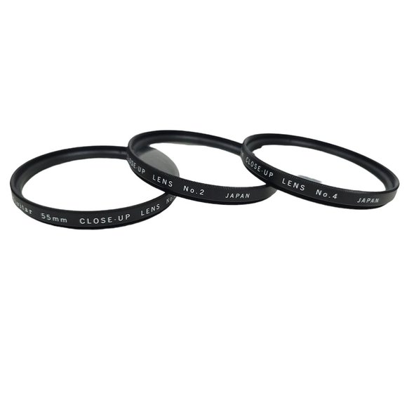 Vivitar 55mm Close Up Lens Set 1 2 4 Storage Case Japan - Picture 2 of 9